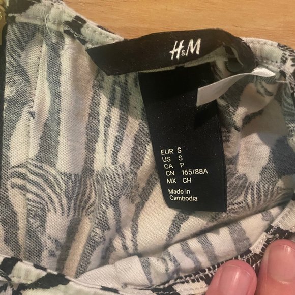 H&M Women's Sleeveless Cotton Zebra Print Dress Size Small - Picture 4 of 6